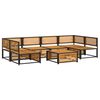 vidaXL Set de sof&aacute;s de jard&iacute;n con cojines 7 pzas madera maciza acacia