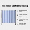 vidaXL Persiana enrollable exterior tela acero azul blanco 150x270 cm