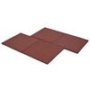 vidaXL Losetas de goma protección de caídas 6 unidades 50x50x3cm rojo