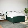 vidaXL Cama box spring con colch&oacute;n terciopelo verde oscuro 160x200 cm