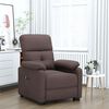 vidaXL Sill&oacute;n elevable tela marr&oacute;n oscuro