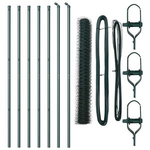 vidaXL Poste de Valla Verde