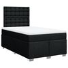 vidaXL Cama box spring con colch&oacute;n tela negro 120x200 cm
