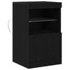 vidaXL Aparador LED Roble Negro 41 x 37 x 67 cm Madera de ingenier&iacute;a