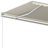 vidaXL Toldo retr&aacute;ctil autom&aacute;tico con postes crema 5x3 m