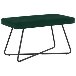 vidaXL Banco Verde oscuro 80 x 40 x 45 cm Terciopelo