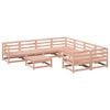 vidaXL Juego de sof&aacute;s de jard&iacute;n 9 pzas madera maciza de abeto Douglas