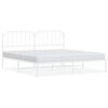 vidaXL Estructura cama sin colchón con cabecero metal blanco 193x203cm