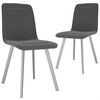 vidaXL Sillas de comedor 2 unidades terciopelo gris