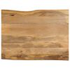 vidaXL Tablero de mesa borde natural madera maciza mango 110x80x2,5 cm