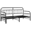 vidaXL Estructura de cama de día con cabecera Negro 107 x 203 cm Acero