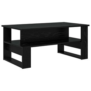 vidaXL Mesa de Caf&eacute; Roble Negro 90 x 50 x 40 cm Madera de ingenier&iacute;a
