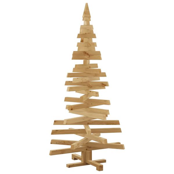 vidaXL Árboles de Navidad Marrón 150 cm Madera maciza de pino