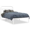 vidaXL Estructura cama sin colch&oacute;n con cabecero metal blanco 100x200cm