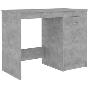vidaXL Escritorio de madera contrachapada gris hormig&oacute;n 100x50x76 cm