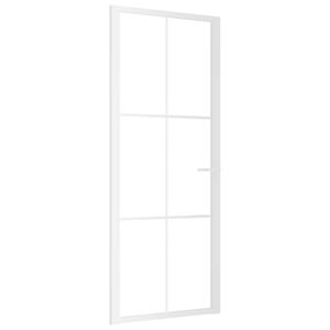 vidaXL Puerta interior vidrio EGS y aluminio blanco 83x201,5 cm