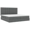 vidaXL Cama con almacenamiento y LED con LED Gris oscuro 200 x 200 cm