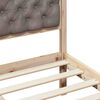 vidaXL Estructura de cama Taupé 160 x 200 cm Madera de pino macizo