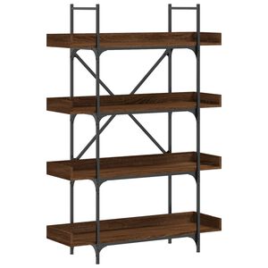vidaXL Librer&iacute;a de 4 estantes madera ingenier&iacute;a marr&oacute;n 100x33x145,5 cm