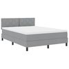 vidaXL Cama tipo Box Spring con colch&oacute;n Gris claro 140 x 200 cm tela