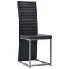 vidaXL Juego de comedor 7 piezas acero y vidrio templado negro