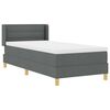 vidaXL Cama tipo Box Spring Gris oscuro 190 x 90 cm Poli&eacute;ster