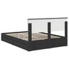vidaXL Cama con almacenamiento Negro 140 x 190 cm Madera de ingenier&iacute;a