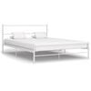 vidaXL Estructura de cama sin colch&oacute;n metal blanco 140x200 cm