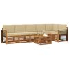 vidaXL Conjunto de Sof&aacute; Seccional con coj&iacute;n 7 pcs Natural y Beige