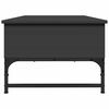 vidaXL Mesa de centro de madera ingeniería y metal negro 100x50x35 cm
