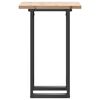 vidaXL Mesa de comedor marco O madera maciza pino y acero 50x50x75,5cm