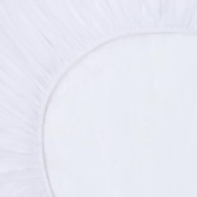 vidaXL Sábanas bajeras impermeables 2 uds algodón blanco 100x200 cm