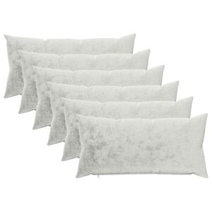 vidaXL Coj&iacute;n decorativo 6 uds. HEERLEN Gris Claro 40 x 70 cm Franela
