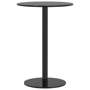 vidaXL Mesa de jard&iacute;n redonda acero negro &Oslash;50x72 cm