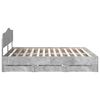 vidaXL Estructura de cama Gris Concreto 200 x 200 cm Madera Ingenieril