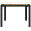 vidaXL Juego de comedor de jard&iacute;n 5 piezas con cojines rat&aacute;n PE negro