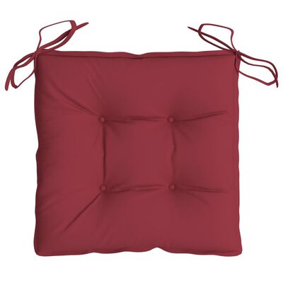 vidaXL Cojines silla de jardín 2 uds tela Oxford rojo tinto 50x50x7 cm