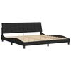 vidaXL Estructura de cama sin colch&oacute;n Hanko terciopelo negro 200x200 cm