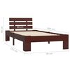 vidaXL Estructura cama sin colch&oacute;n madera pino marr&oacute;n oscuro 90x200 cm