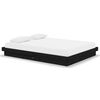 vidaXL Estructura de cama doble sin colch&oacute;n madera maciza negro