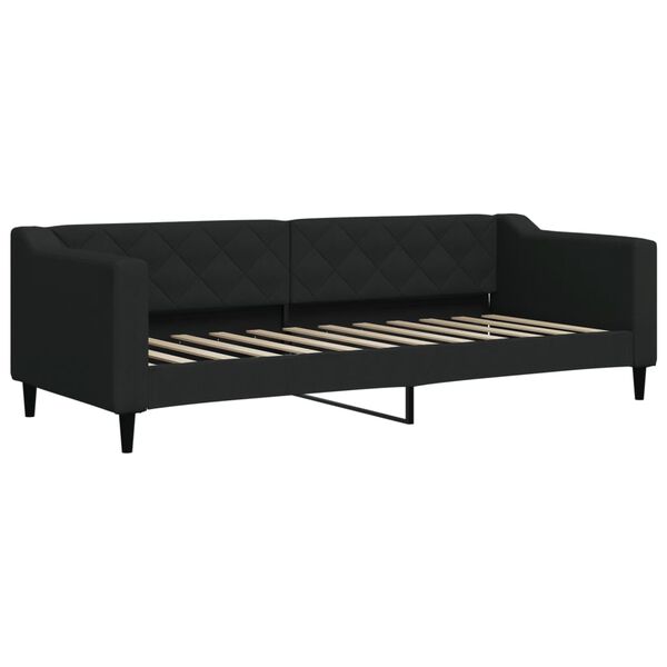 vidaXL Sof&aacute; cama nido tela negro 80x200 cm