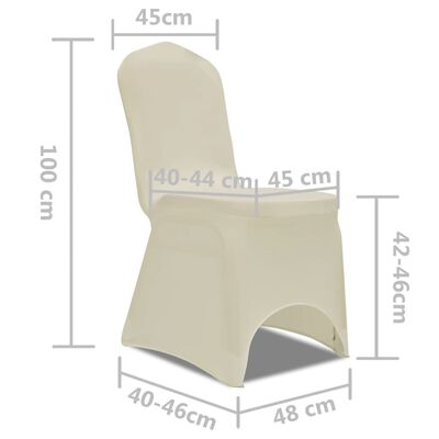 vidaXL Funda para silla elástica 4 unidades crema