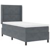 vidaXL Cama tipo Box Spring Gris oscuro 90 x 200 cm Terciopelo