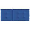 vidaXL Cojín silla de jardín respaldo alto 2 uds tela azul 120x50x3 cm