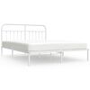 vidaXL Estructura cama sin colchón con cabecero metal blanco 183x213cm