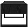 vidaXL Mesa de Caf&eacute; Roble Negro 92 x 53 x 45 cm Madera de ingenier&iacute;a