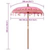 vidaXL Parasol Balin&eacute;s Rosa 185 x 185 x 260 cm Algod&oacute;n