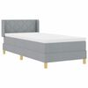 vidaXL Cama con Somier con colch&oacute;n Gris claro 100 x 200 cm tela