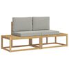 vidaXL Conjunto de sof&aacute;s de exterior 2 uds. Blanco y Gris Claro