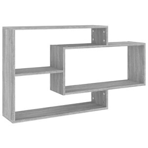 vidaXL Estante de pared madera ingenier&iacute;a gris Sonoma 104x20x58,5 cm